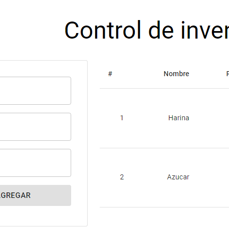 Control de inventario